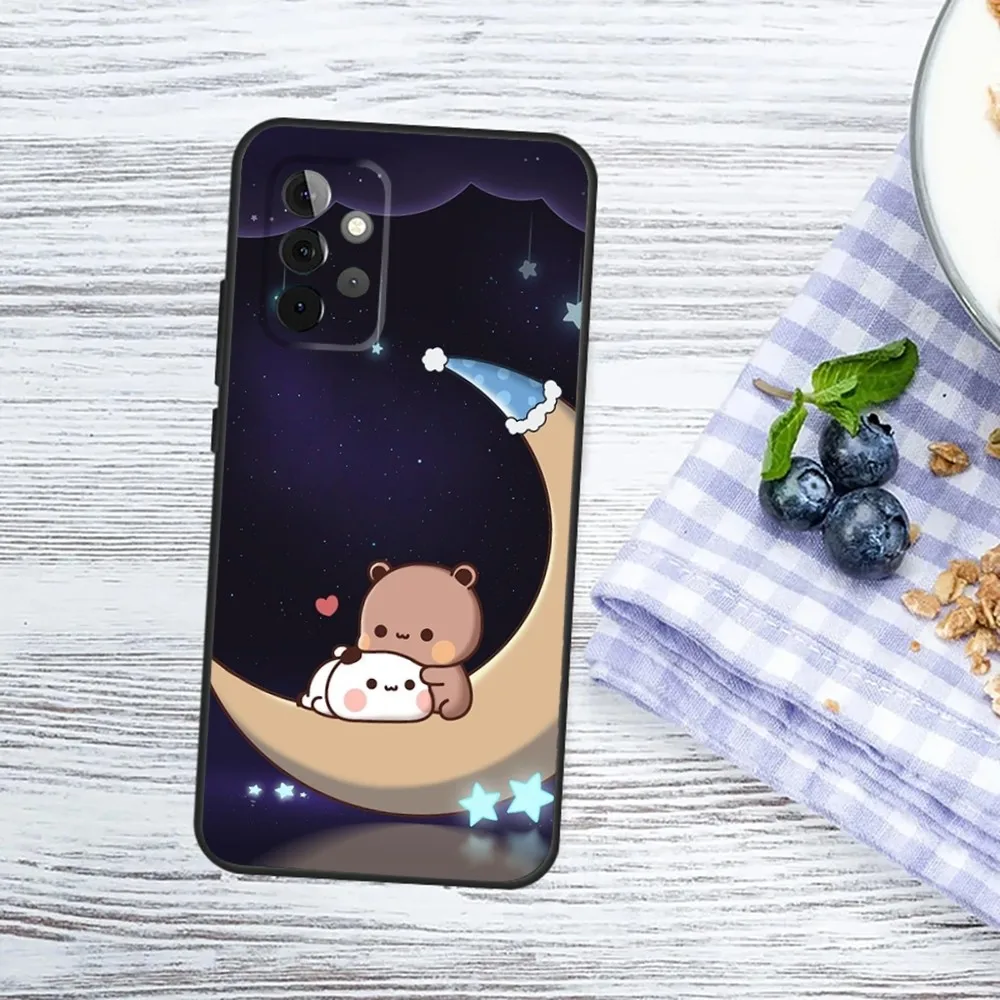 Cartoon Bear BUBU DUDU Phone Case For Samsung Galaxy A13,A21s,A22,A31,A32,A52,A53,A71,A80,A91 Soft Black Phone Cover