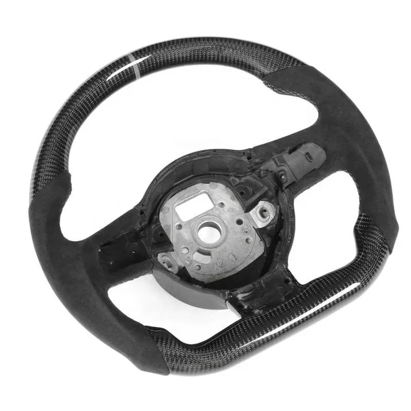 2025 gran oferta volante de fibra de carbono Alcantara para TT TTRS 8J MK2 R8 MK1 2007 2008 2009 2010 2011 2012 2013