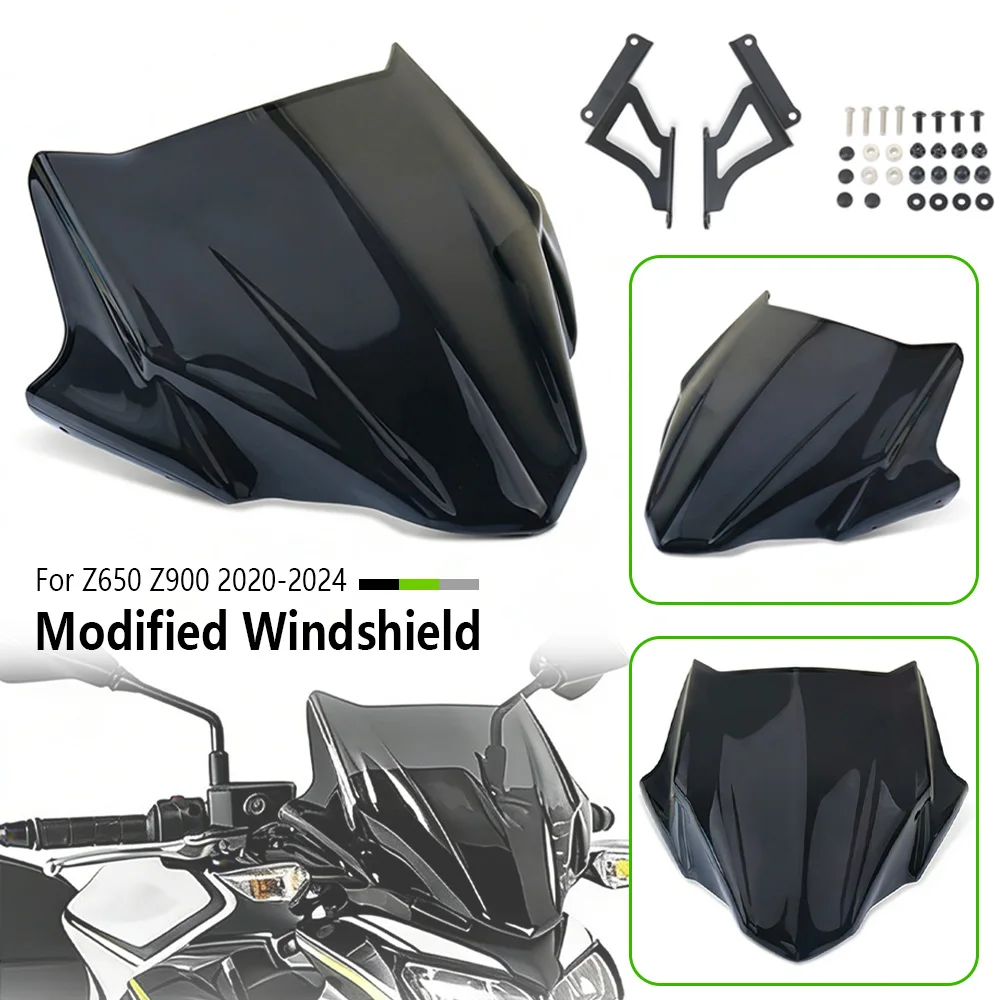

Z650/Z900 2024 Motorcycle Racing Windshield Fairing Front Screen Wind Deflector For Z900 Z650 2020 2021 2022 2023 2024