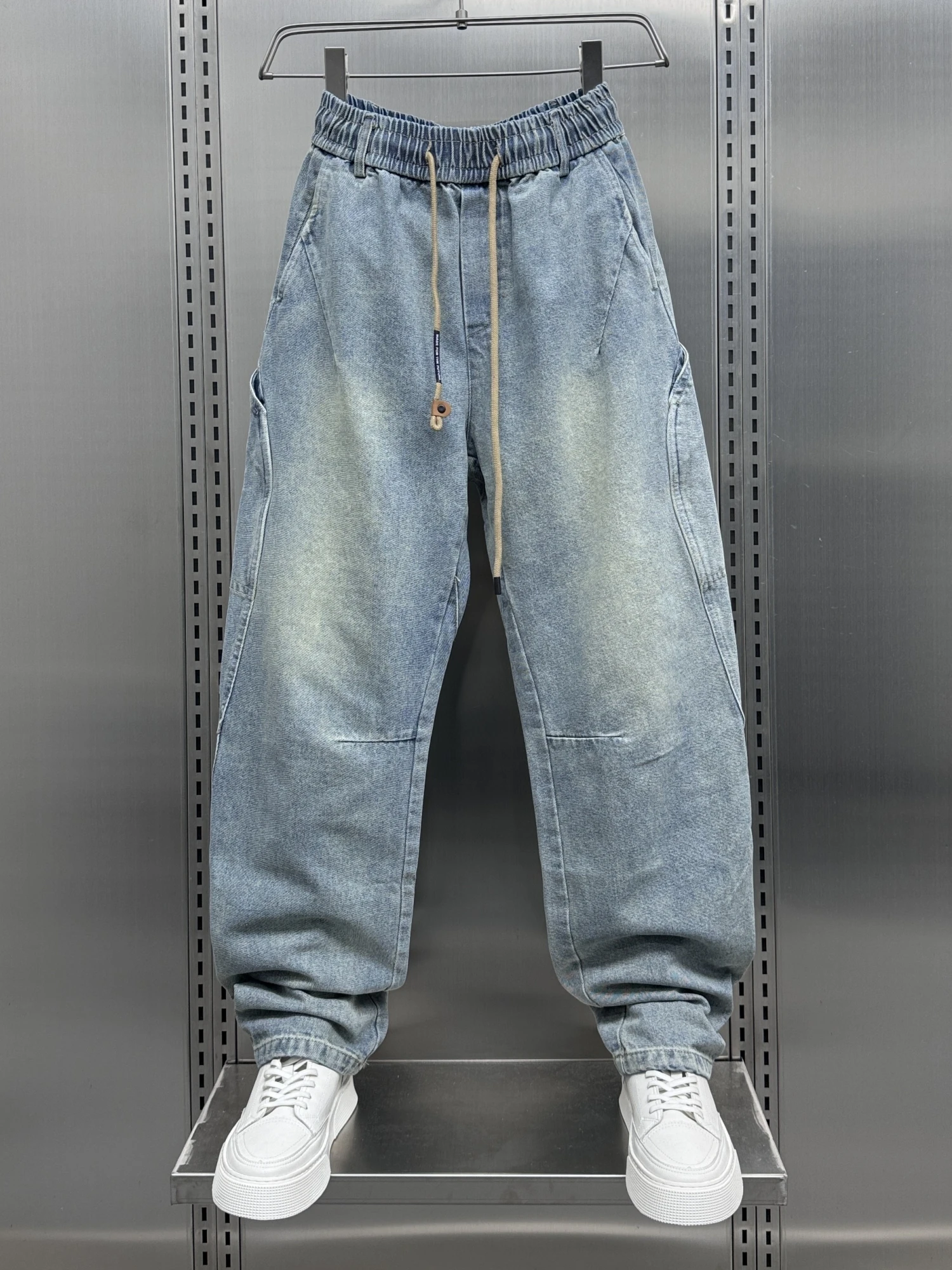 

Loose Straight Leg Harlan Men's Jeans Faionable Casual Long Trousers Spring Autumn New Sle Wear Resistant Youth ular