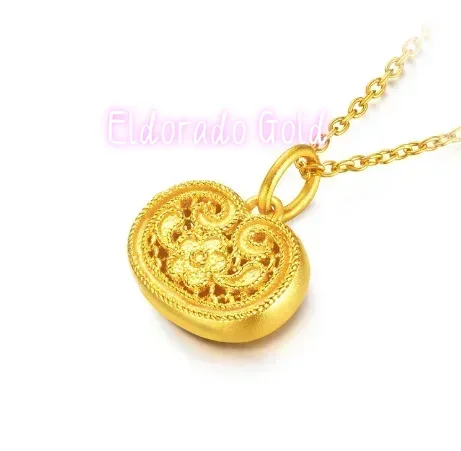 

Золотые подвески Eldorado Gold 24k из чистого золота 999 пробы, подвески в виде золотых монет долларов.