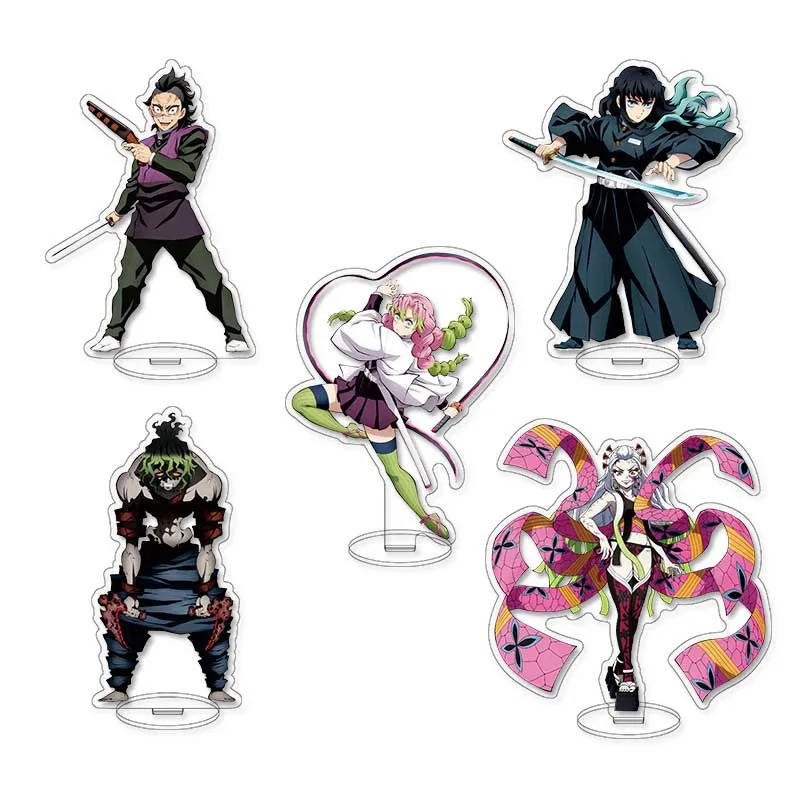 شيطان القاتل أنيمي الطرفية الاكريليك حامل نموذج Tanjirou Zenitsu Nezuko سطح المكتب الحلي هدية عيد ميلاد لعبة #1