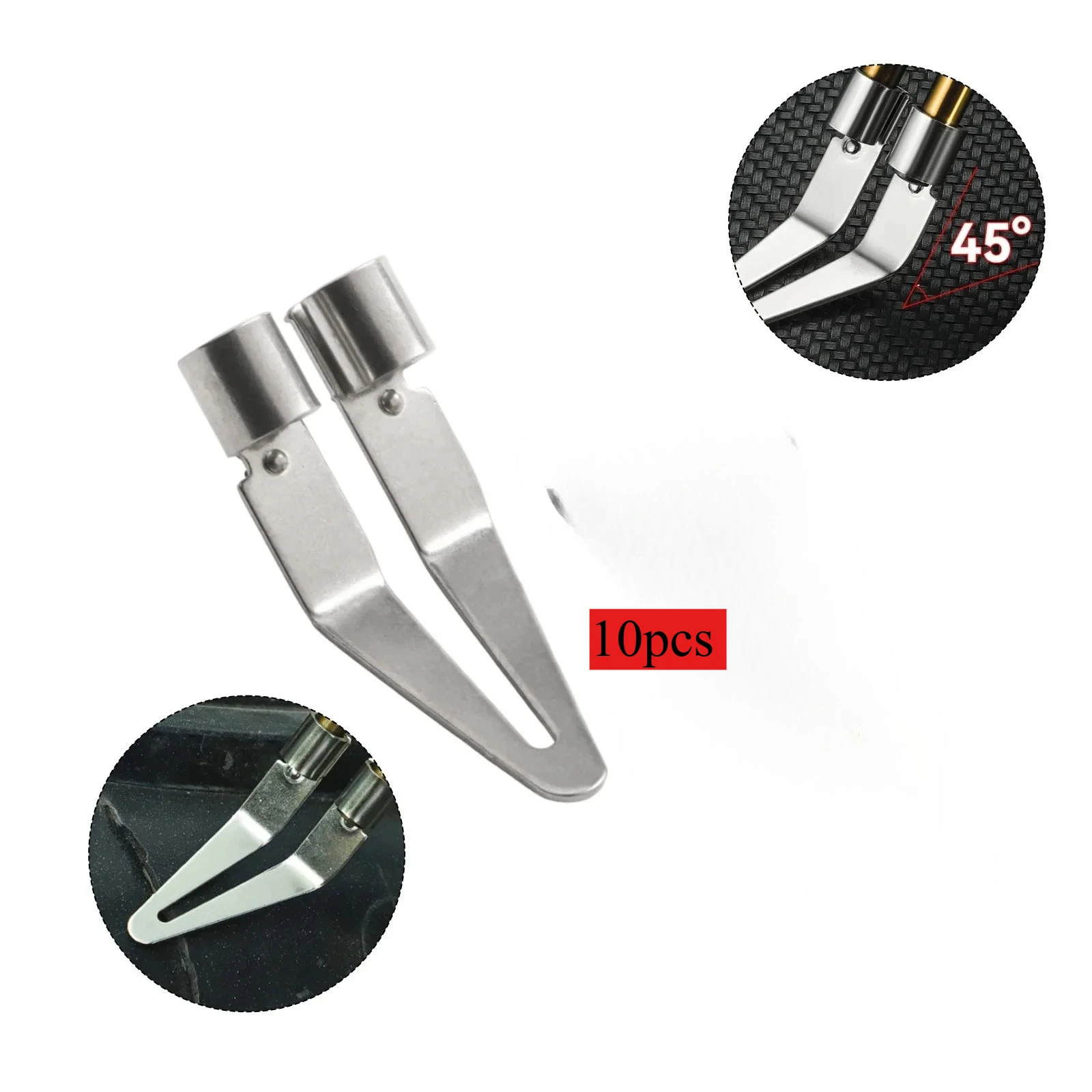 

10pcs New Portable Practical Adjustable Smooth Head Soldering Repair Car Bumper Repair Tool Smooth Head 45 Degree Elbow Design F