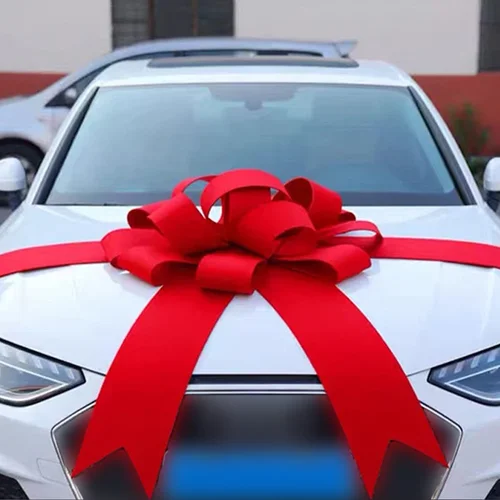 Imagen 2 del producto Arco de coche gigante rojo para decoración de sala de exposición de tienda de automóvil 4S, regalo de Festival, entrega de coche, lazo de decoración festiva