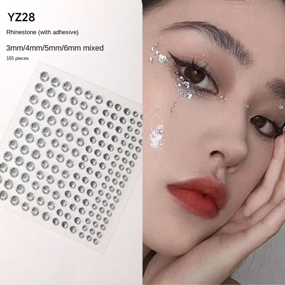 Pearls DIY Festival Makeup Decoration Eyeliner Diamond Decals Face Body Colored Diamonds Rhinestone Stickers Jewelry Stickers