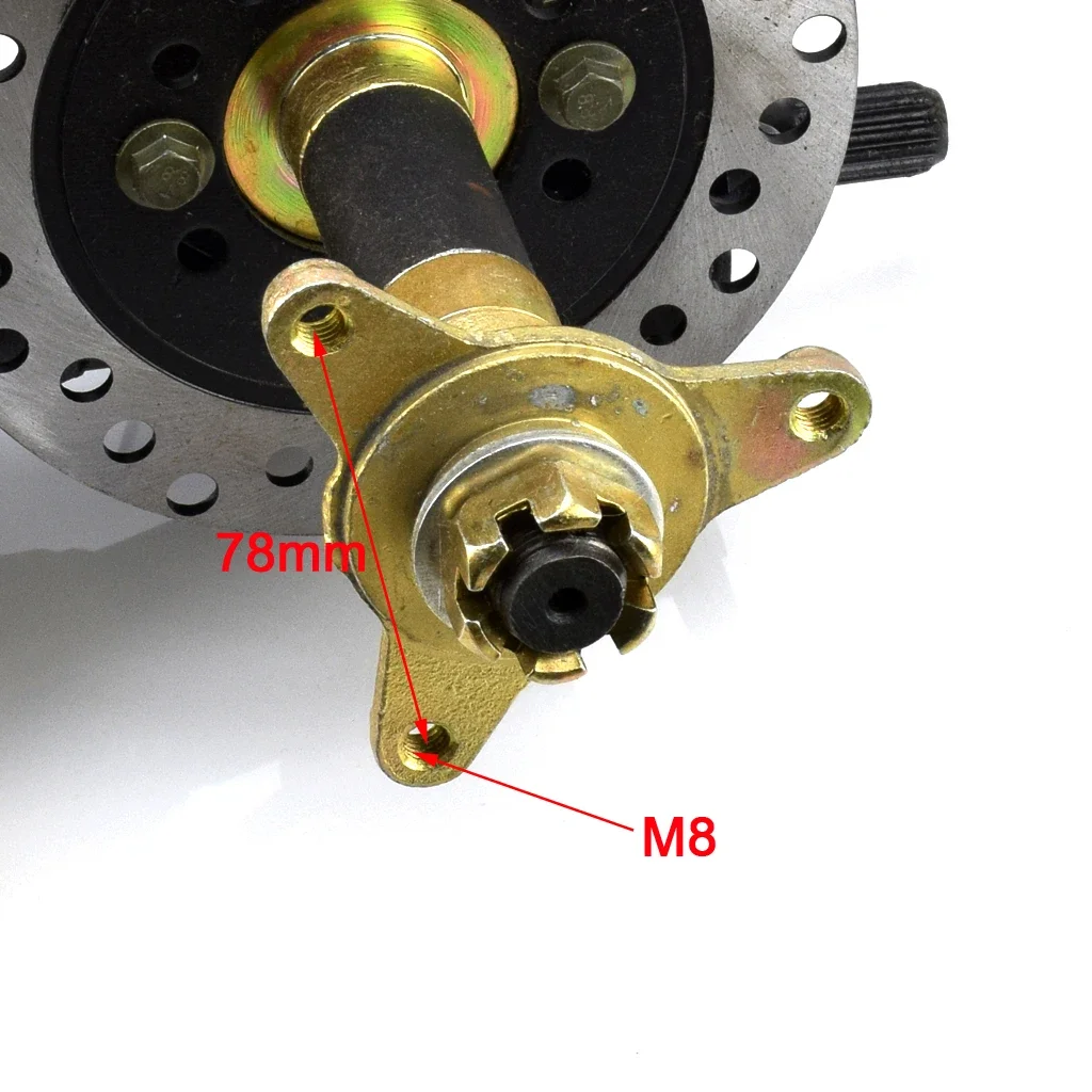 Diferencial da roda traseira para crianças, Conjunto do Eixo Traseiro 16T, Karting elétrico, UTV Buggy, ATV Quad, Freio duplo, Rator, Pinça de disco