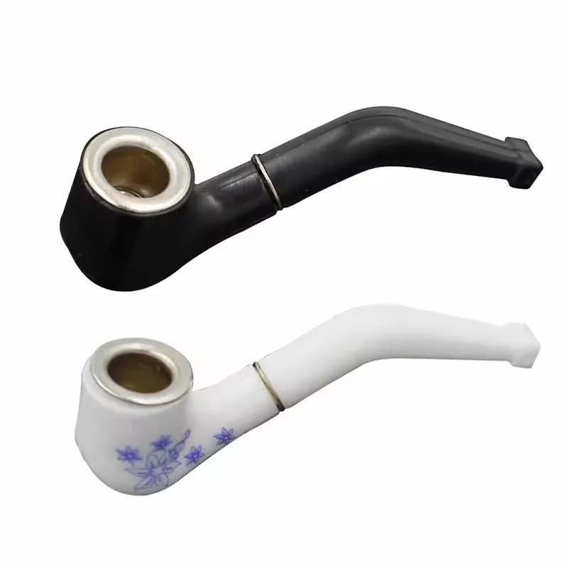 Retro Tobacco Pipe Mini Durable Smoking Pipe Cigarette Holder Bent Filter Portable Men Gift