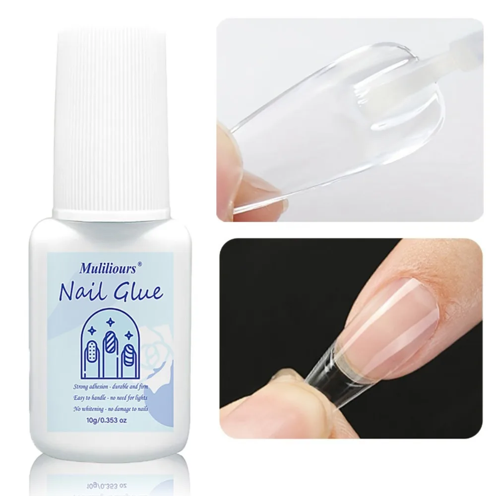 Pegamento para uñas de secado rápido, sujeción duradera para presionar en las uñas, fácil aplicación con cepillo para unión de uñas, unión de uñas de Gel funcional