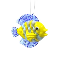 Tropical Fish Miniature Figurine With Holes Charms Glass Pendant Aquarium Decor Supplies Cute Sea Animal Small Statue Ornaments