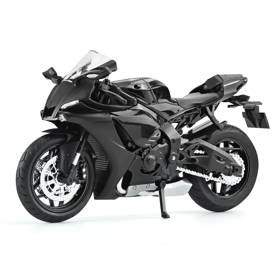 1:12 نموذج دراجة نارية من سبيكة ياماها YZF-R1 مع مجموعة الصوت والضوء المحاكاة هدية مزخرفة سيارة رياضية للسيارات