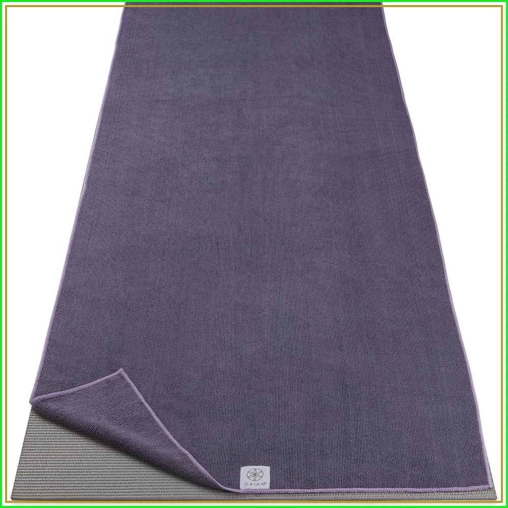 Microfiber Mat-Sized Yoga Towel for Hot Yoga, Non-Slip, Quick Dry, Absorbent