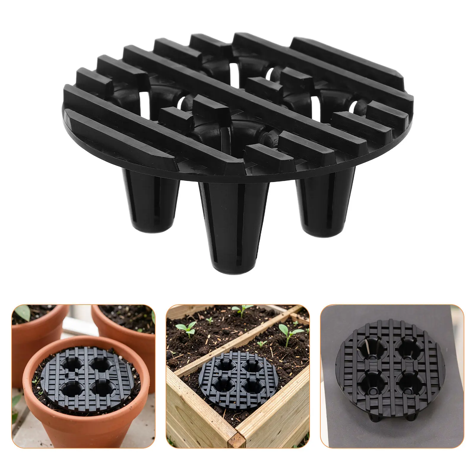 10Pcs Ventilated Plastic Flower Pot Risers Plant Pot Feet Thickened Drainage Anti-Rot Elevator for Garden Balcony Indoor Outdoor
