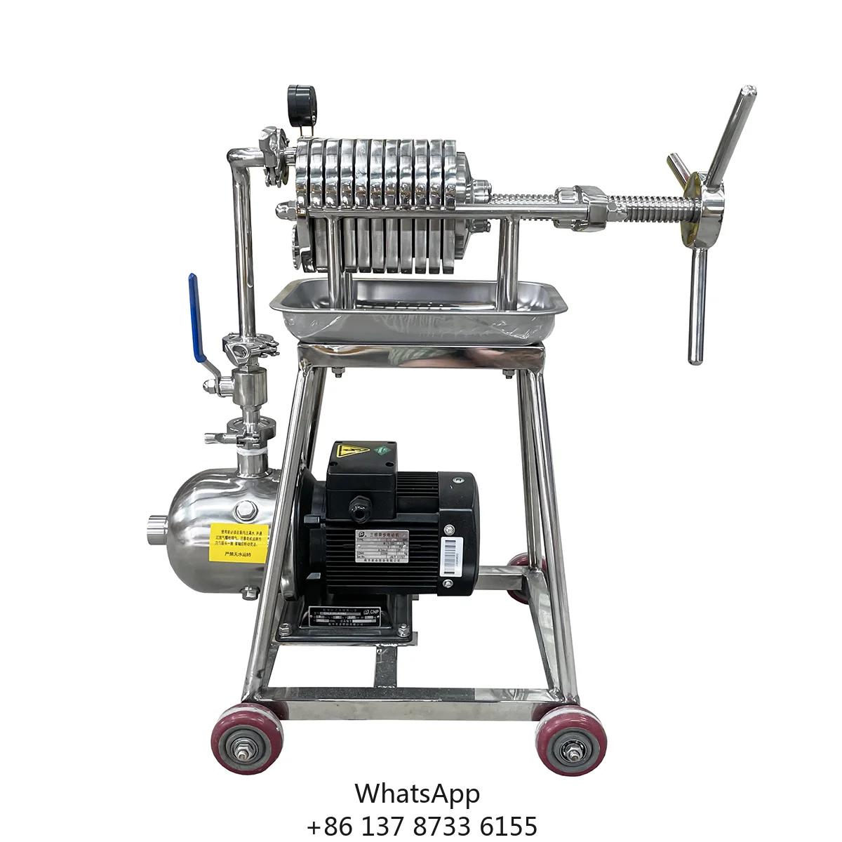 BAS Leak-Proof Stainless Steel Filter Press - High Sealing For Safe Liquid Filtration