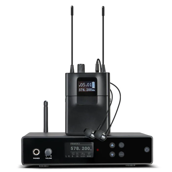 

XS400 Stereo Uhf Wireless Stage Band Singers In-ear Earphones in Ear Monitor System for Musicians
