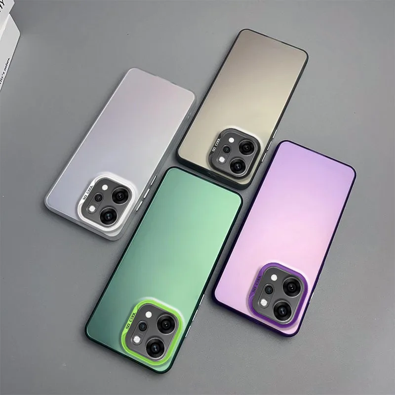 Phone Case For OPPO Reno 14 Case OPPO Reno14 Pro Matte Laser Colorful  Bumper Armor Shockproof Cover