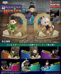 ハンター × ハンターのデスクトップコレクションの装飾品、アニメのおもちゃ、緑谷、nobunbaga、feitan、chrollo、killua、ゴンの子供、収集可能なギフト、6cm