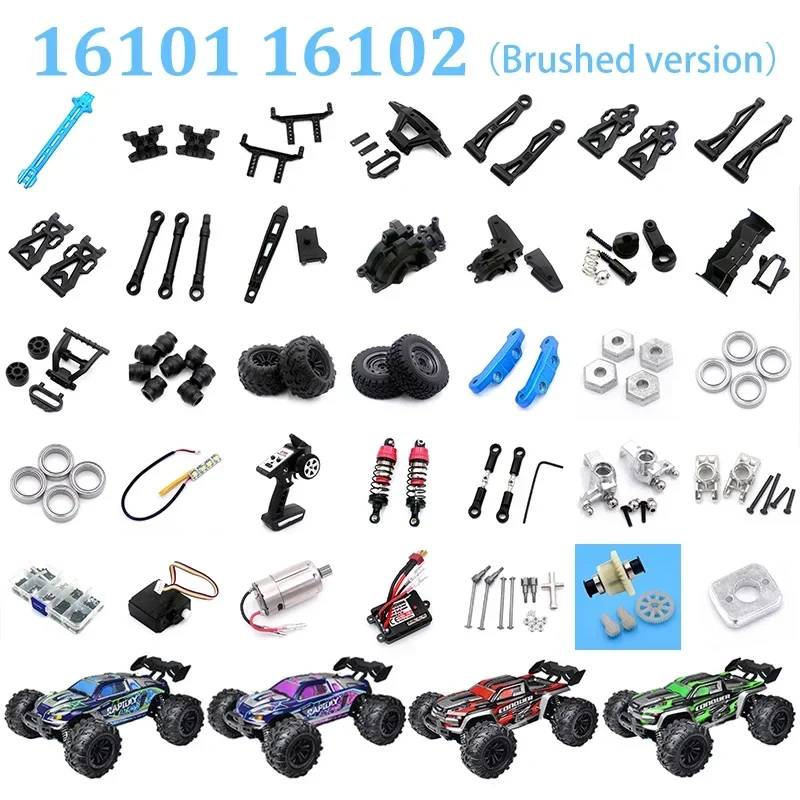 WLtoys 16101 161021:16 75KM/HRC Car With LED Light 2.4G Remote Control Cars High Speed Drift Monster Truck for Children Gift