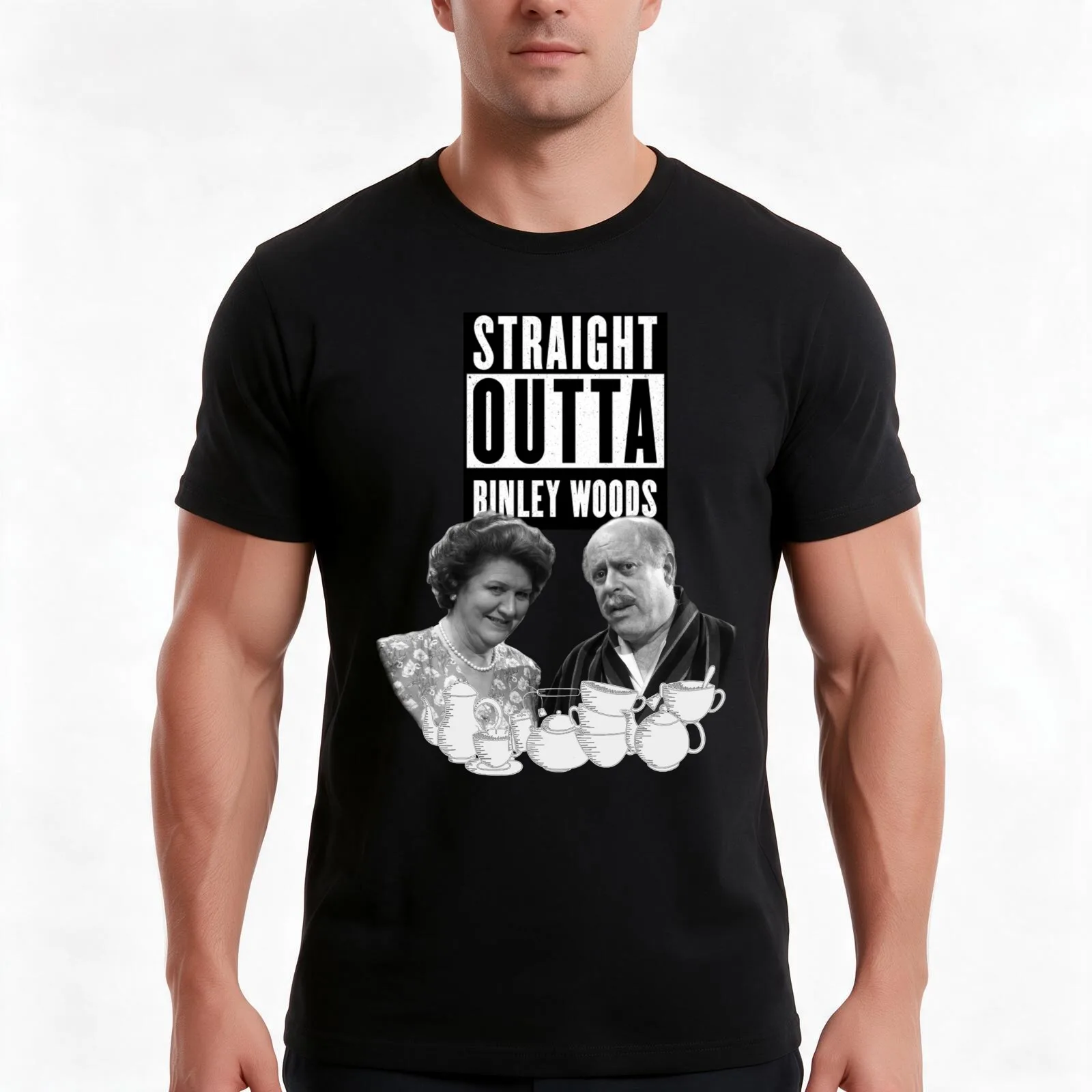 Straight Outta Keeping Up Appearances T-Shirt, Summer Casual Cotton Tee, Oversized Streetwear Tops, Vintage Graphic Print