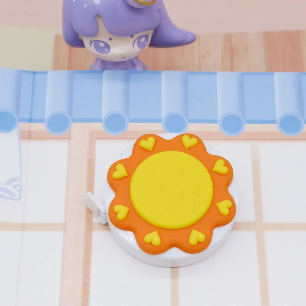 Portable Mini Tape Measure Cartoon Soft Retractable Cartoon Mini Tape Measure 1.5m Flexible Flower Tape Measure Tailor