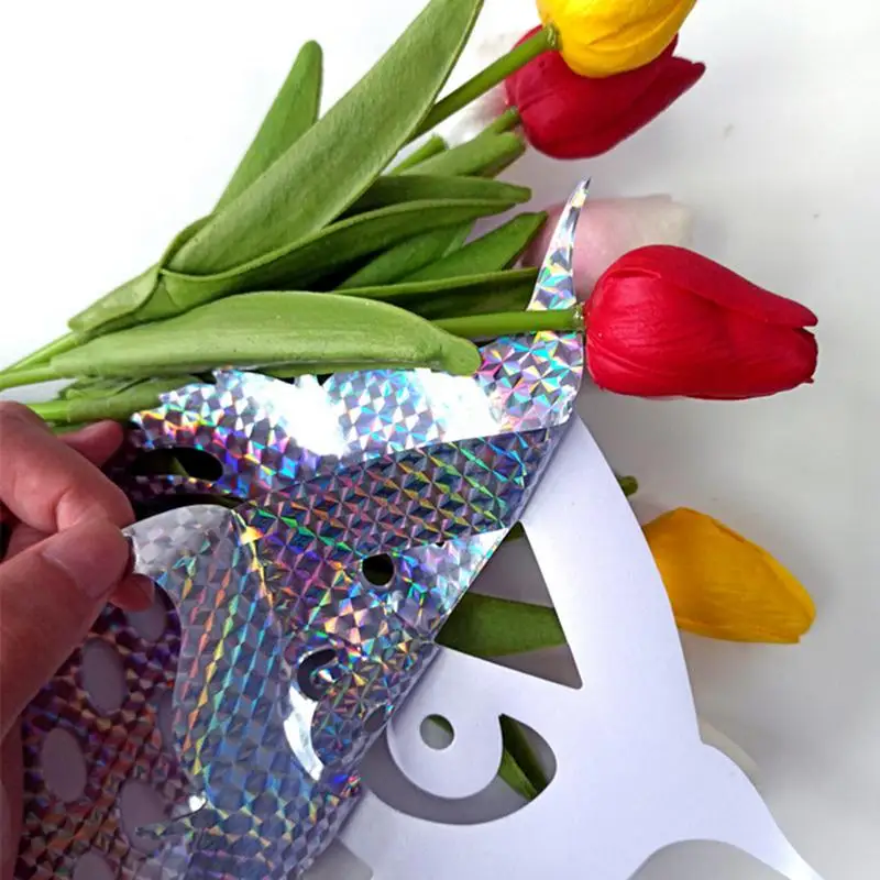 ملصق طارد للطيور الدائرية ، شكل بومة ، عاكس ، شريط رادع ، تخيف ، حمام ، جهاز نقار الخشب ، تعليق