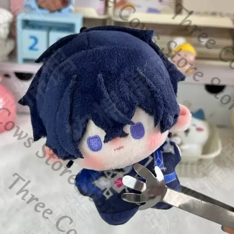Genshin Impact Valeriy Alyosha Mitya Cosplay Anime 10cm Fluffy Puppet Stuffed Animal Keychain Keyring Cotton Maumet Pendants - view 2