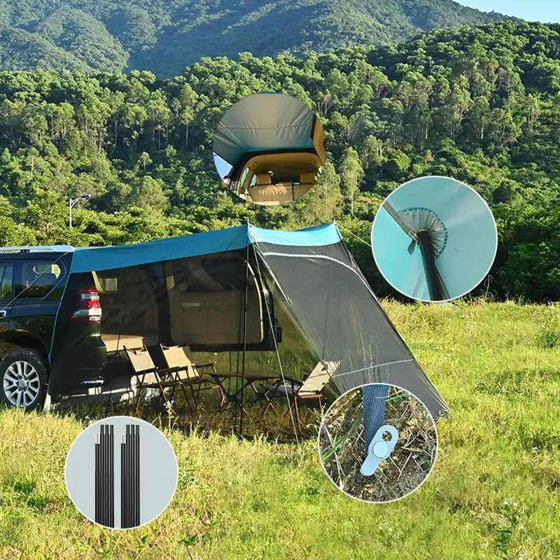 SUV Tailgate tent outdoor camping sunshade anti-mosquito SUV car tent camping tent trunk car side car rear Windproof canopy