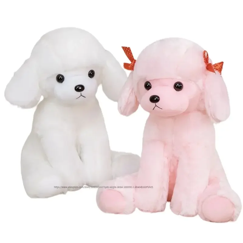 45cm Cute Plush Poodle Toys Lifelike Curly Hair Dog Dolls Stuffed Soft Animal Pillow for Children Baby Birthday Home Decor Gift