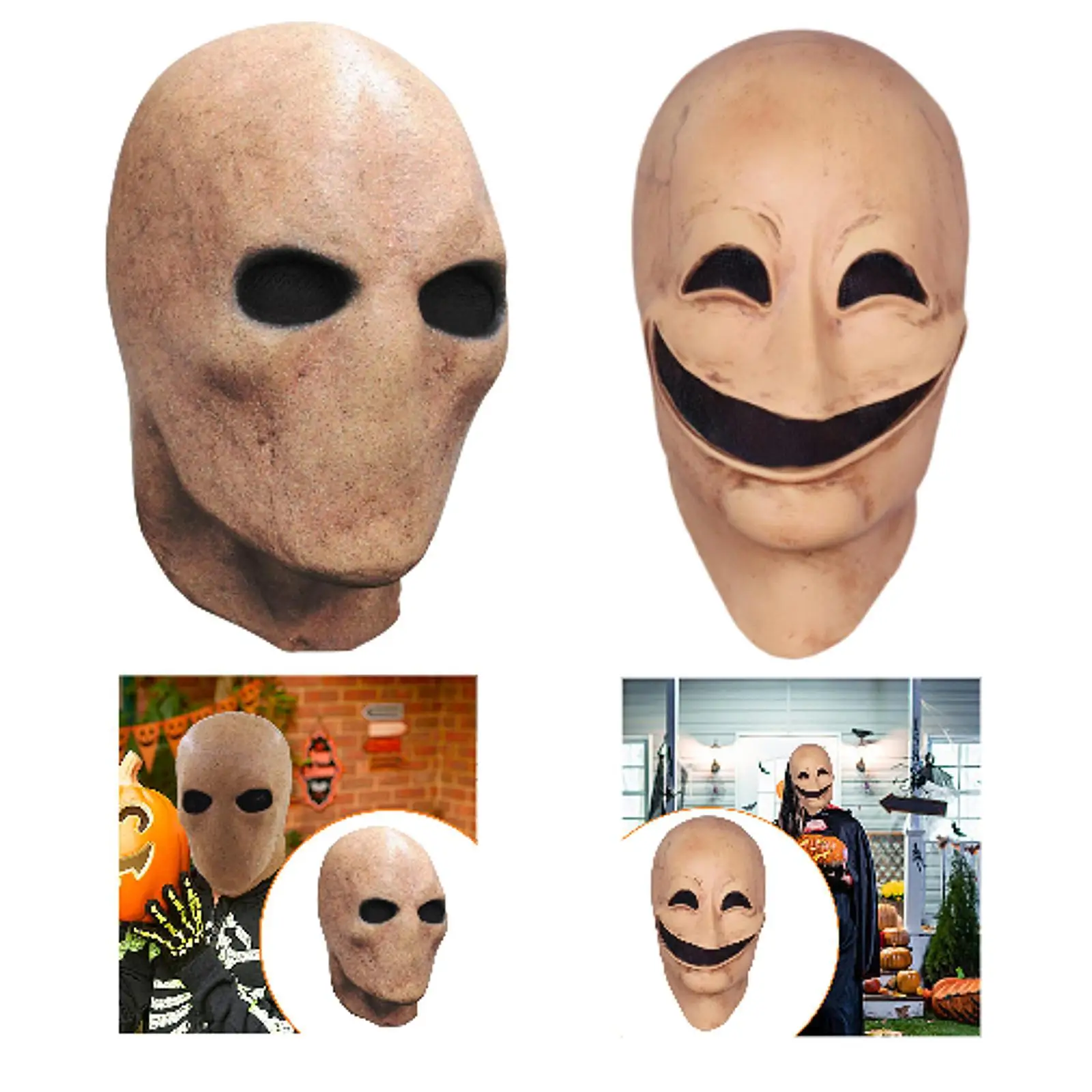 Alien Mask Realistic Creepy Halloween Costume Alien Head Mask Evil Devil Mask for Easter Role Playing Festival Dressing up Man