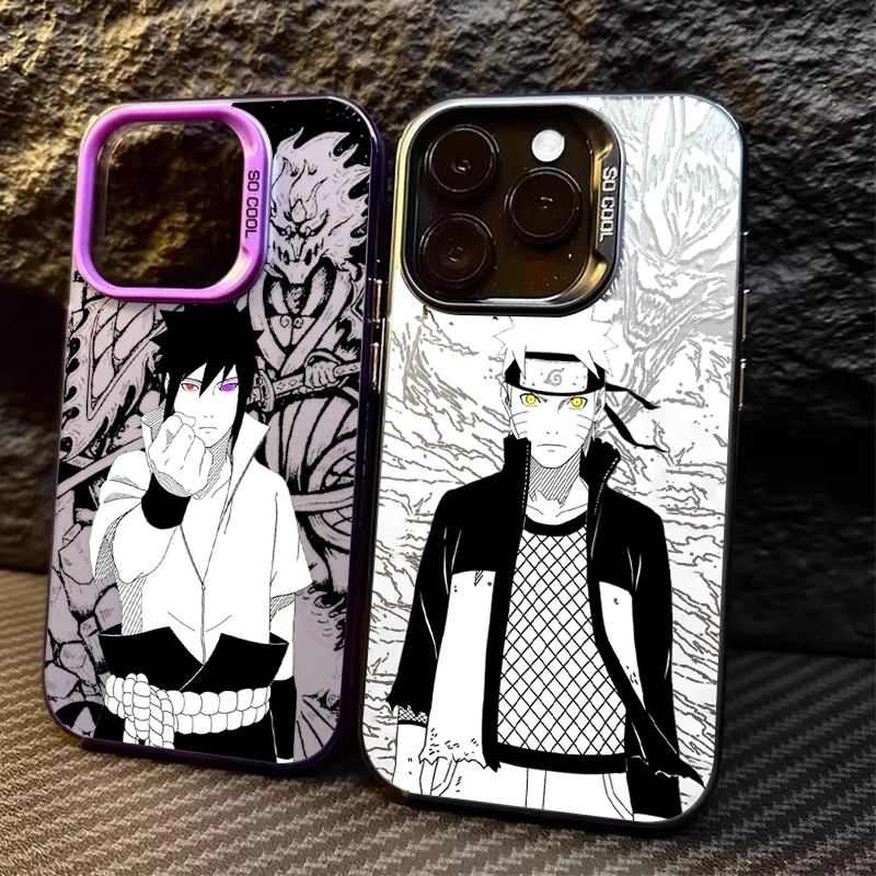 N-NARUTOS Uchiha Sasuke funda dura de teléfono para iPhone 17 Air 16 15 11 12 14 13 Pro Max XS X XR Plus 8 7 SE 2020 cubierta a prueba de golpes