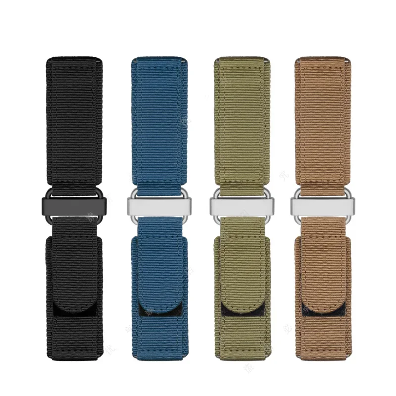 Outdoor Nylon Strap Hook and Loop Watch Band for Breitling Panerai Boqi BR Seiko Srpd79 Tudor Rolex Watch Strap 22 24mm