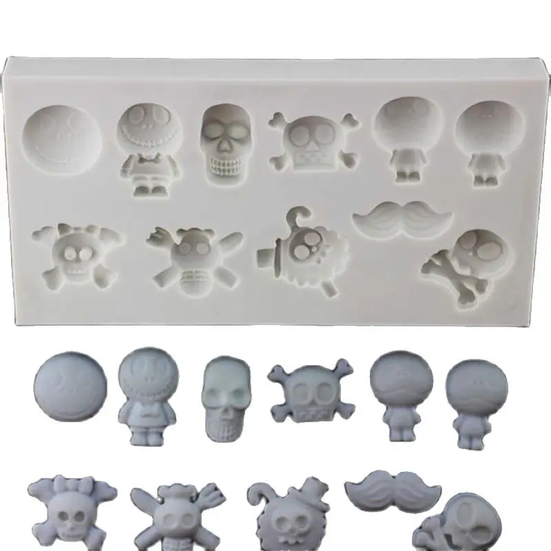 

Halloween Skeleton Silicone Mold Fondant Mould Cake Decorating Tool Chocolate, Gumpastes Mold, Sugarcraft ,Kitchen Gadgets K202