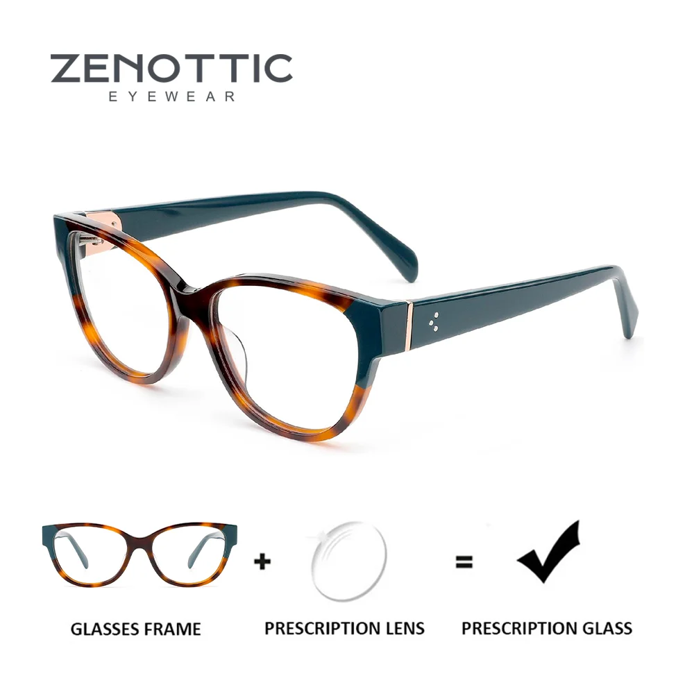 

ZENOTTIC ацетатные очки ручной работы по рецепту для женщин, прогрессивные оптические очки-бабочки, фотохромные очки