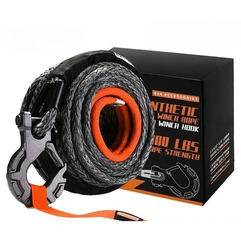 Winch Rope High Molecular Fiber Nylon Rope, Off-road Vehicle Towing Replacement Cable