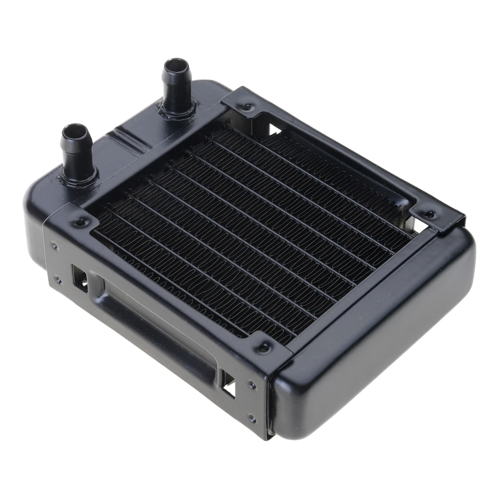 

G1/4 Thread 90mm PC Water Heat Exchanger Computer Aluminum Heat Radiator Heat Sink for Computer Water Cooling System