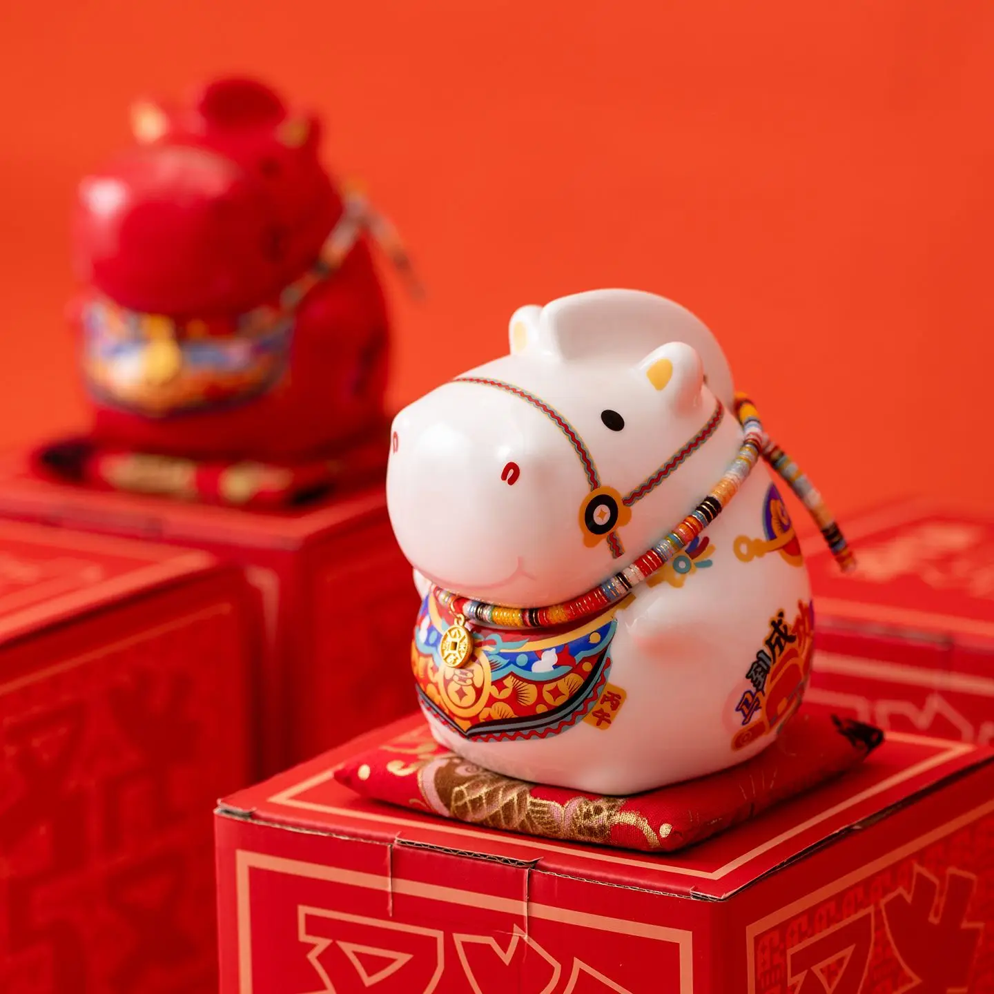 2026 Year of the Horse Ornament Ceramic Piggy Bank Birthday Souvenir Gift Chinese New Year National Trend Decoration