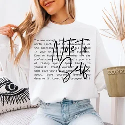 Note To Self Motivational Inspirational Self Care Iron-On Heat Transfer Sticker Decal T-shirts Sweatshirts Bag Clothing Decor