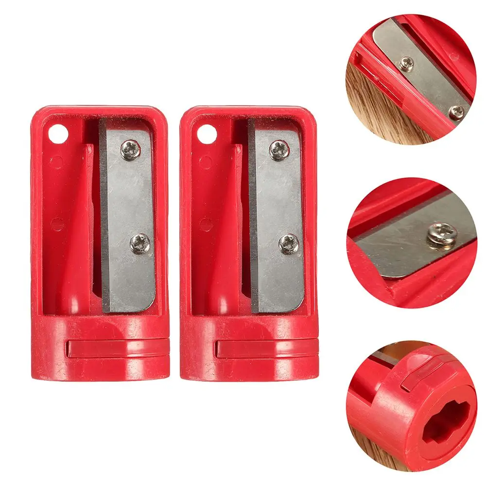 2 Buah Rautan Kayu Genggam Baja Mangan Merah Persegi Anak