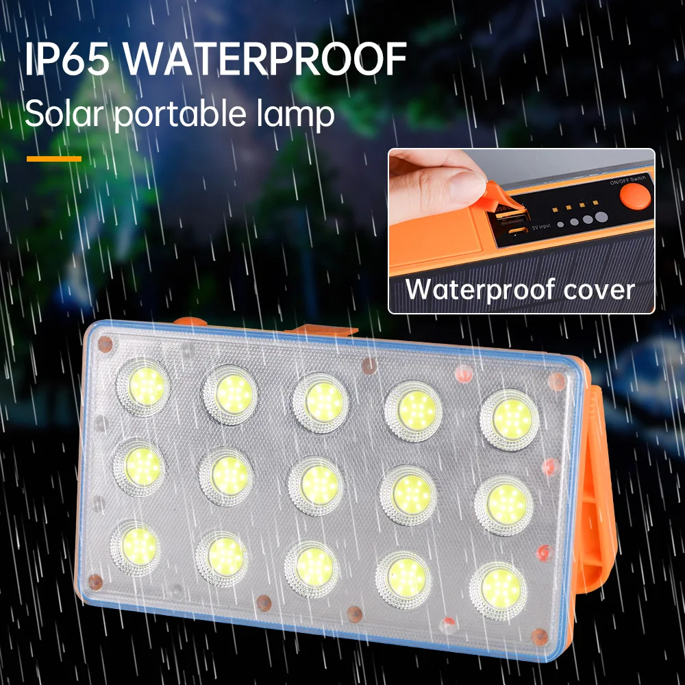 

Hot Selling LED Light Outdoor Camping Battery Life Portable LED Rechargeable Light Mobile Phone Charging Solar Emergency Lamps