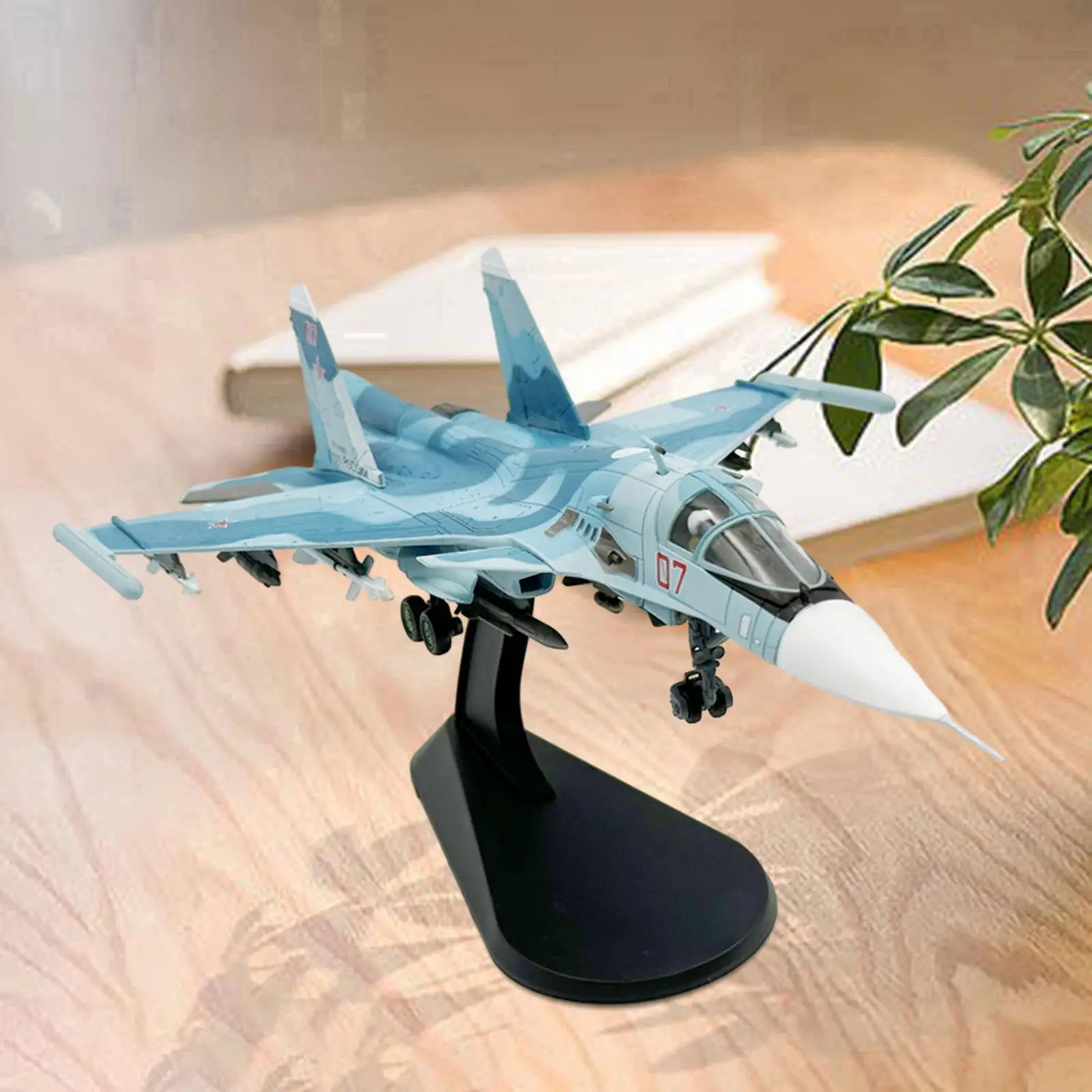 1/100 SU35 Diecast Plane Model Adults Gifts Miniature Aircraft for Home Living Room Desktop Household Aviation Commemorate