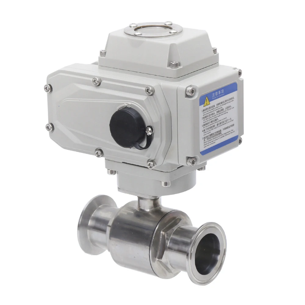 

32mm Stainless Steel High Platform Electric Ball Valve 220V 110V 12V 24V Sanitary Clamp Type Quick-fit Through Ball Valves