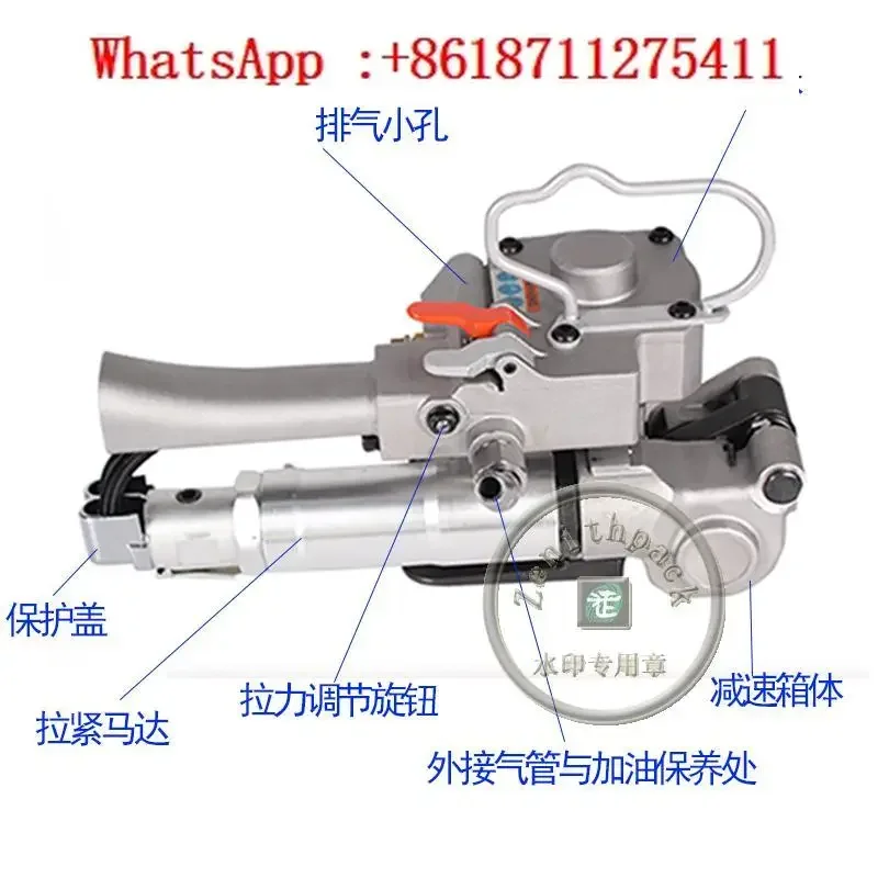 Durable A25 pneumatic strapping machine, fully automatic plastic steel belt PET strapping machine, hot melt strapping machine