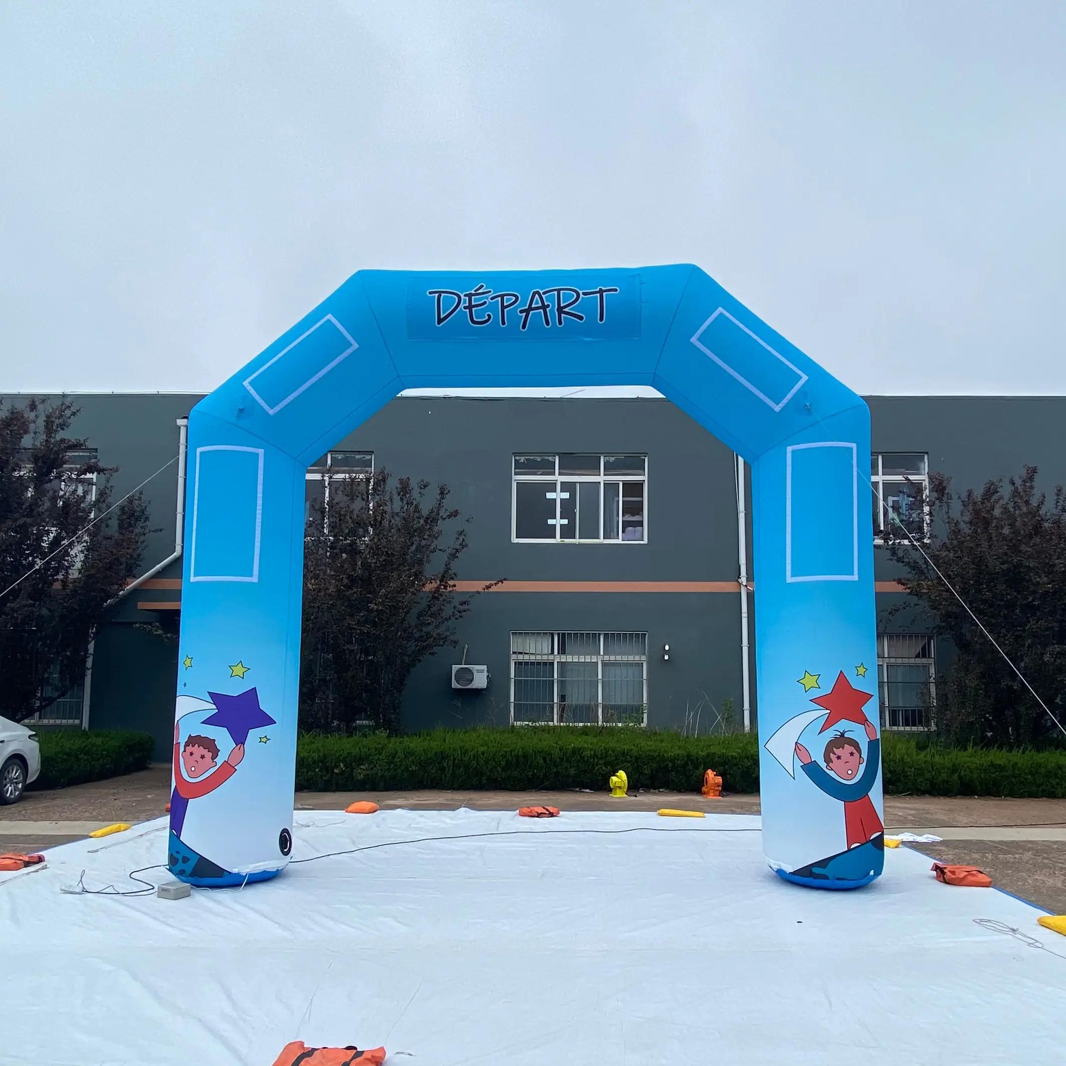 Custom Inflatable Advertising Arch Waterproof Durable Inflatable Arch for Events Oxford Cloth Angled Inflatable Entrance