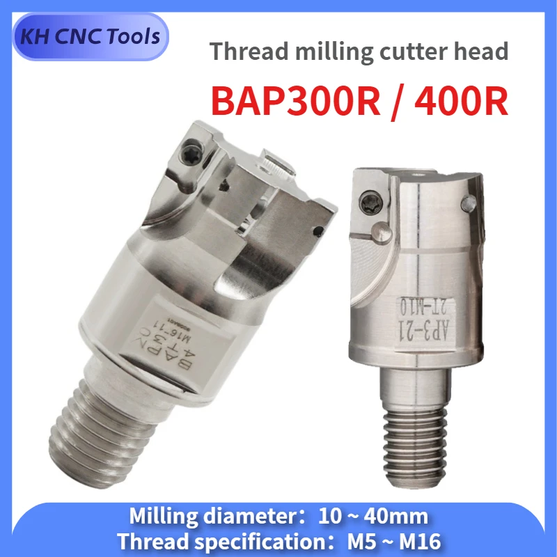 

KH CNC Thread milling cutter head BAP BAP4 BAP3 BAP300R BAP400R Milling cutter head APMT1135 Tungsten steel milling cutter rod