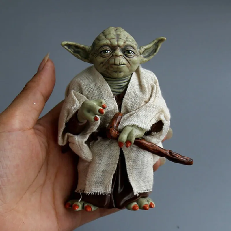 12cm Cartoon Anime Star Wars Mandalorian Master Yoda Ornament Adorable Model Fashion Kids Hobby Toys Fashion Decoration Doll