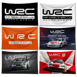 3x5 Ft World Rally Championship WRC Flag Polyester Printing Banner for Garage Wall Art Out Door Decoration With Brass Grommets