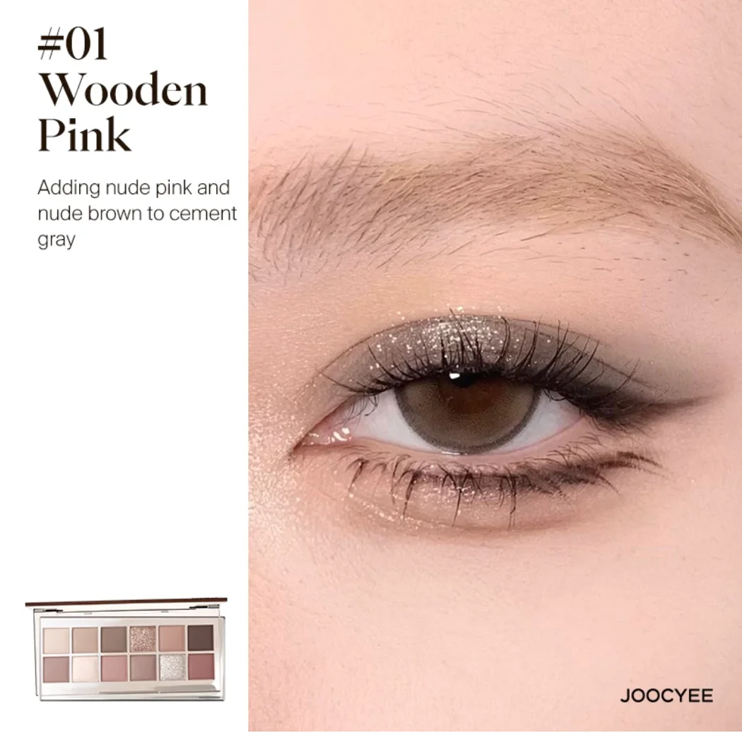 JOOCYEE 12-tinten oogschaduwpalet Langdurige parelmoer gel Glad Hoge kleur Zachte matte textuur Oogmake-up Cosmetica