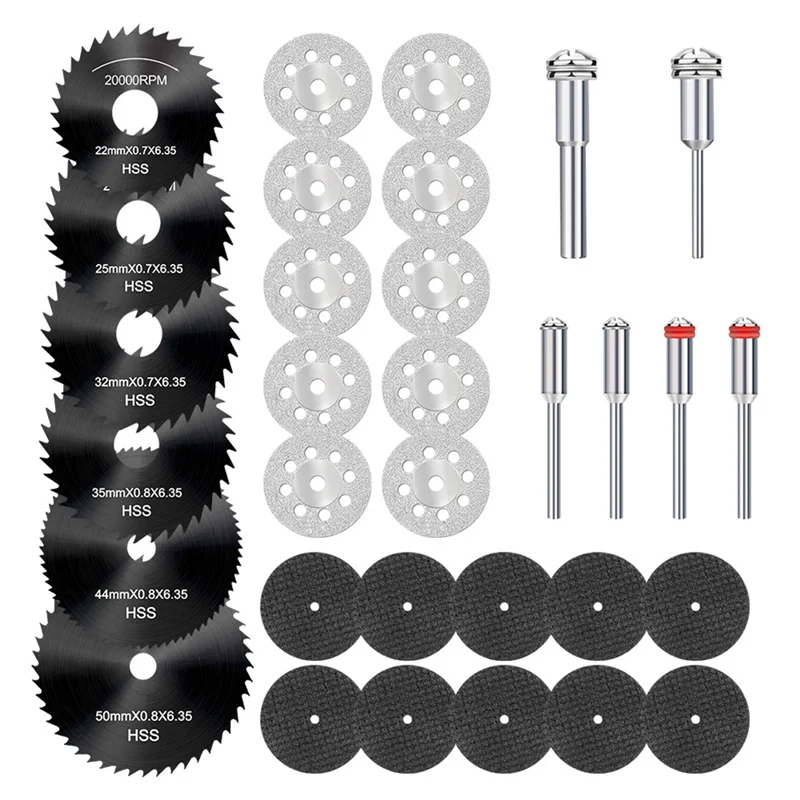 

75STO-32Pcs Cutting Discs For Rotary Tool, 3 Different Saw Blades To Meet Your Different Needs, Cutting Wheel Set