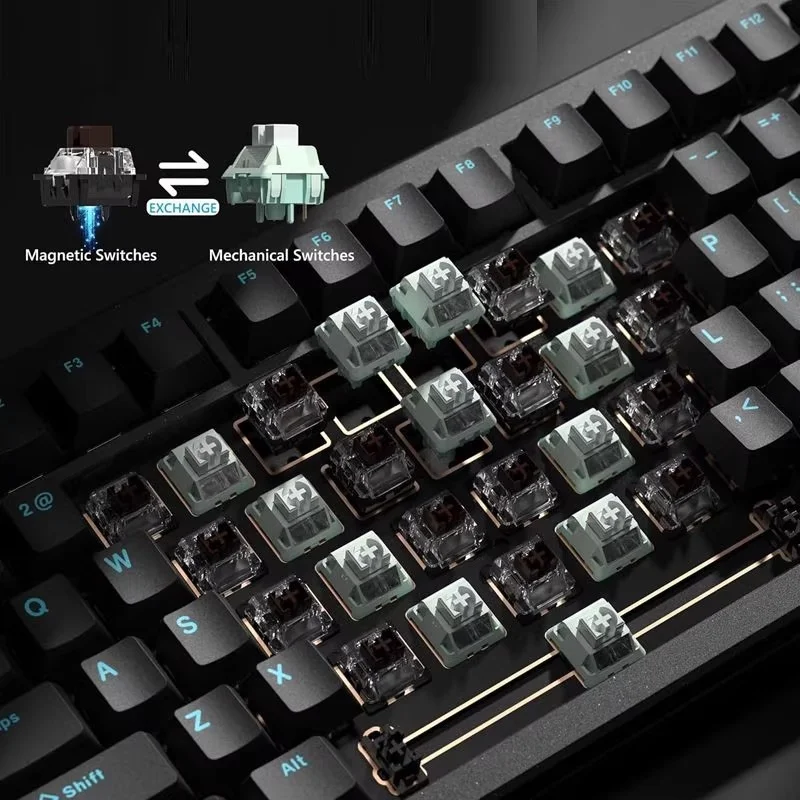 Womier SK75 TMR/HE 75% Gaming Keyboard Hall effect Wireless Bluetooth 8k Polling Rate PBT Keycaps Magnetic Switch Keyboard PC