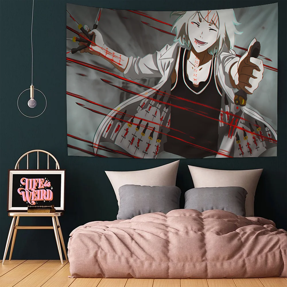 Tokyo Ghoul Juuzou Suzuya Anime Printed Large Wall Tapestry Art Decor for Study Room, Home, Dorm, Dark Style Room Decor Blanket