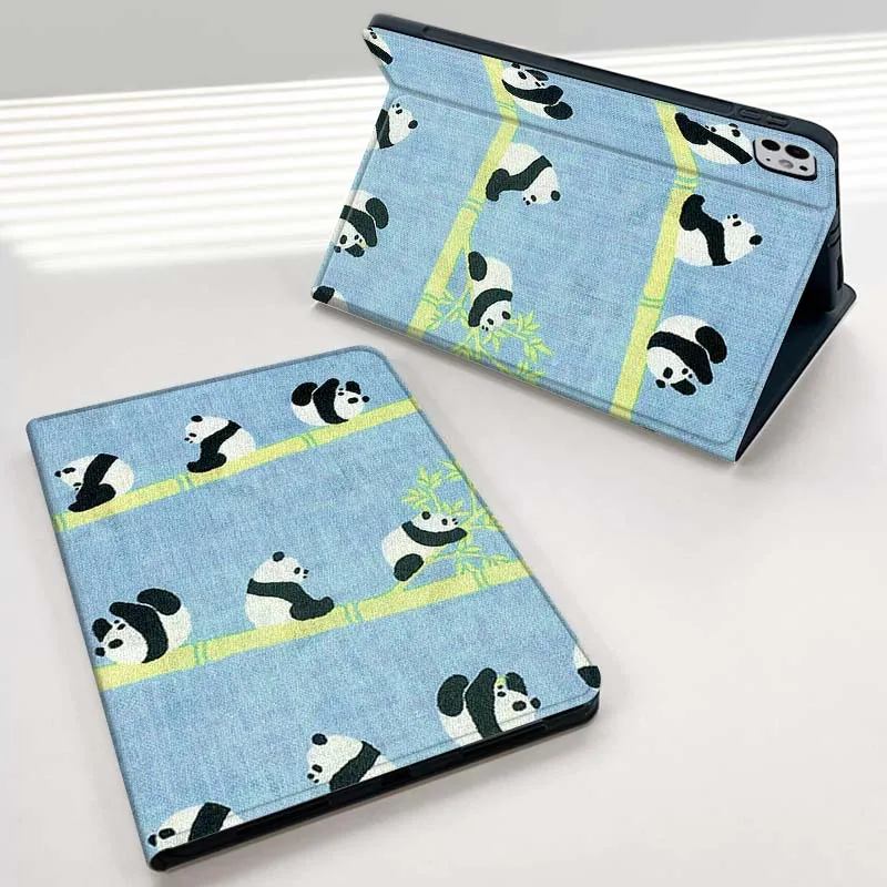 

Creative Panda Cartoon Pattern For iPad mini Air 1 2 3 4 5 6 7 6th 7th 9 11 13 M3 M2 gen 7.9 8.3 10.9 Inch 2025 Tablet Case
